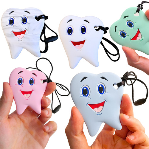 Chew tooth biting necklace - tooth,