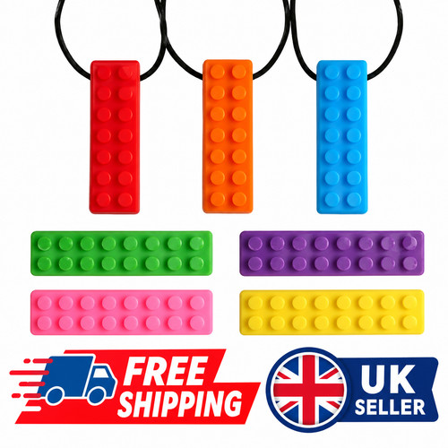 Brick chew necklace - brick,