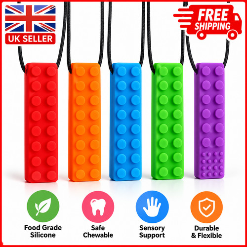 Brick chew necklace - necklace, chewlery