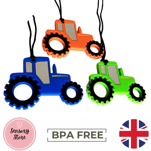 Tractor sensory chew necklace - sensory,