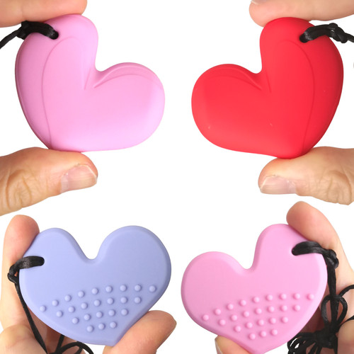 Sensory heart chew - sensory, pendant